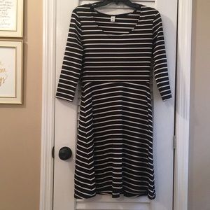 Old Navy black and white striped dress